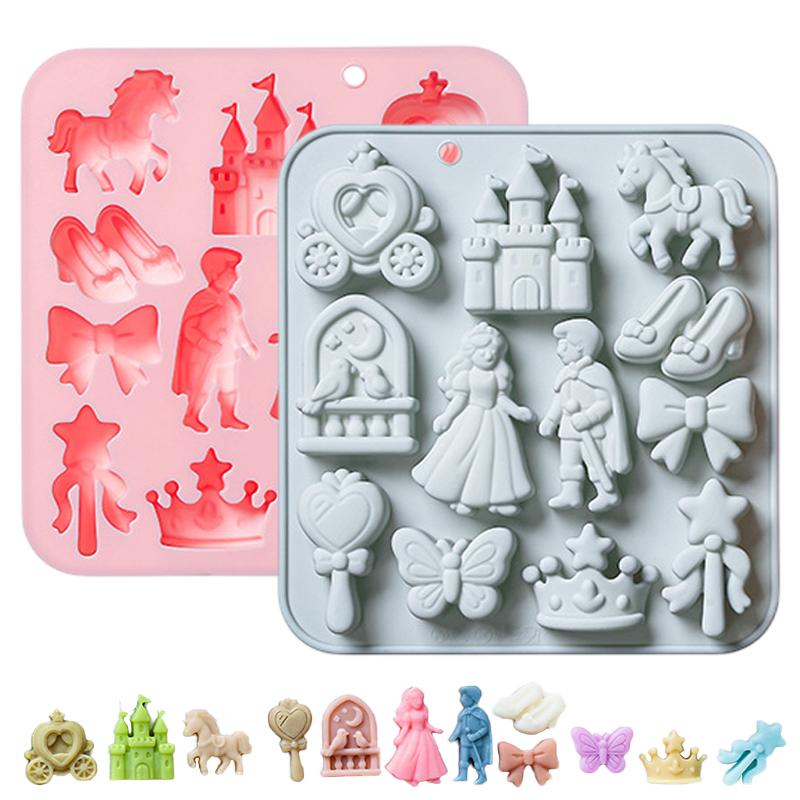 Kitchen Baking Molds - 🌸 12-delige prins, prinses siliconen mal