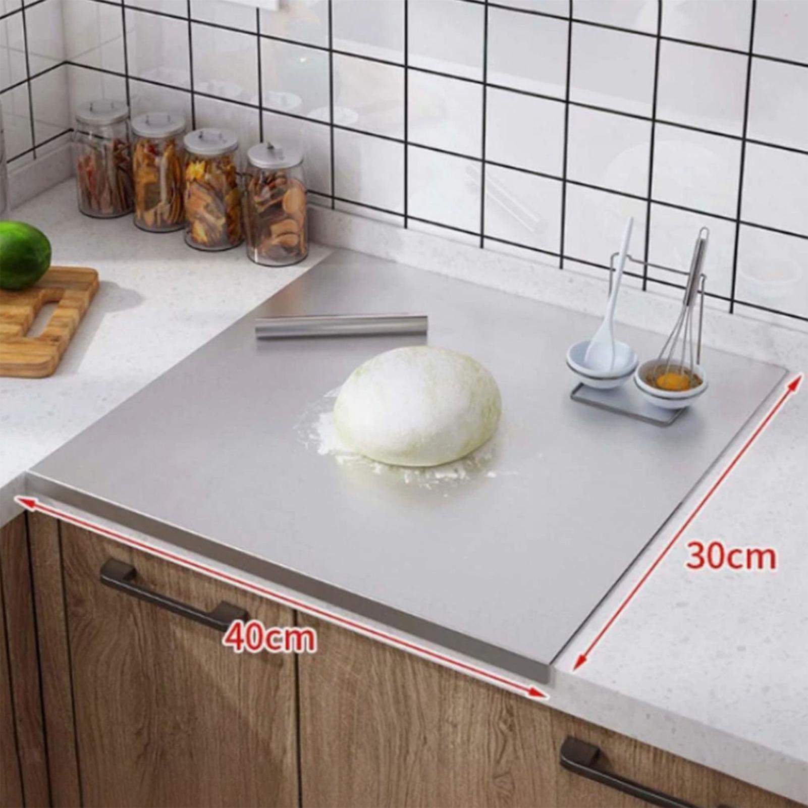 Kitchen For Baking - Roestvrijstalen snijplank met antiaanbaklaag, dubbelzijdig, voor