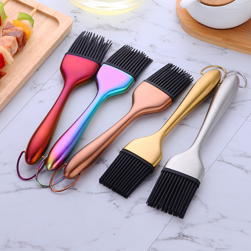 Kitchen Baking Brush - Roestvrijstalen siliconen olieborstel, keuken elektrische bakplaat,