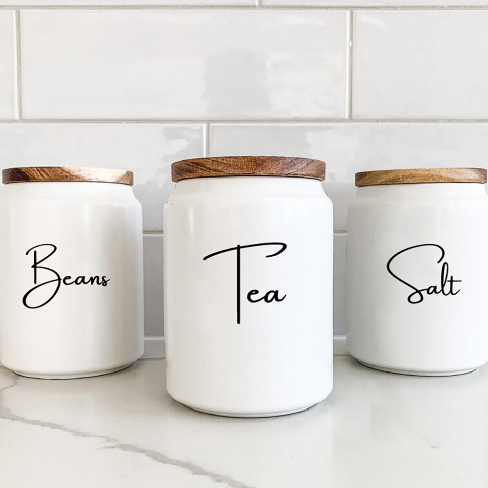 Kitchen Baking Quotes - Keuken Organisatie Bus Jar Etiketten Sticker