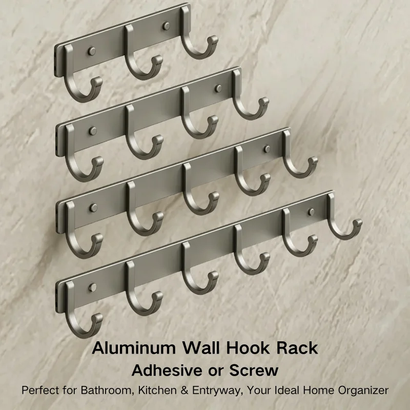 Kitchen Baking Storage - Aluminium wandhaakrek – zonder boren, zelfklevend/schroefmontage,