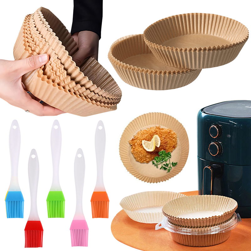 Kitchen Baking Brush - 50/100PCS Air Friteuse Papieren Plaat met