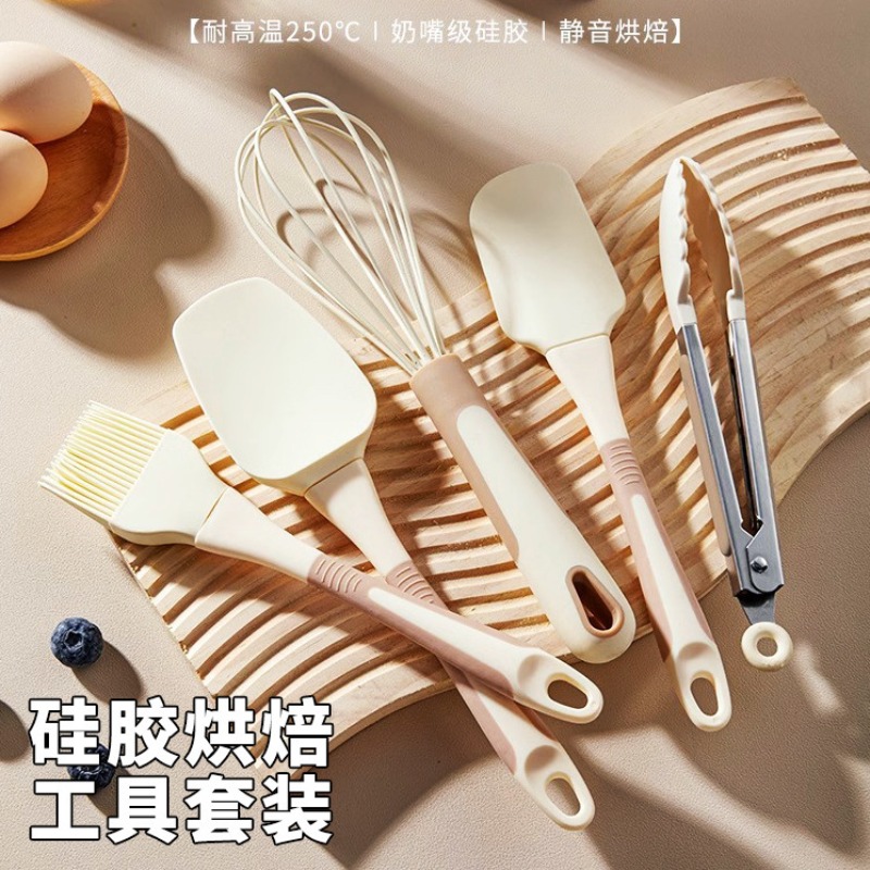 Kitchen Baking Brush - 5-delige siliconen bakgereedschapset – spatel, garde,