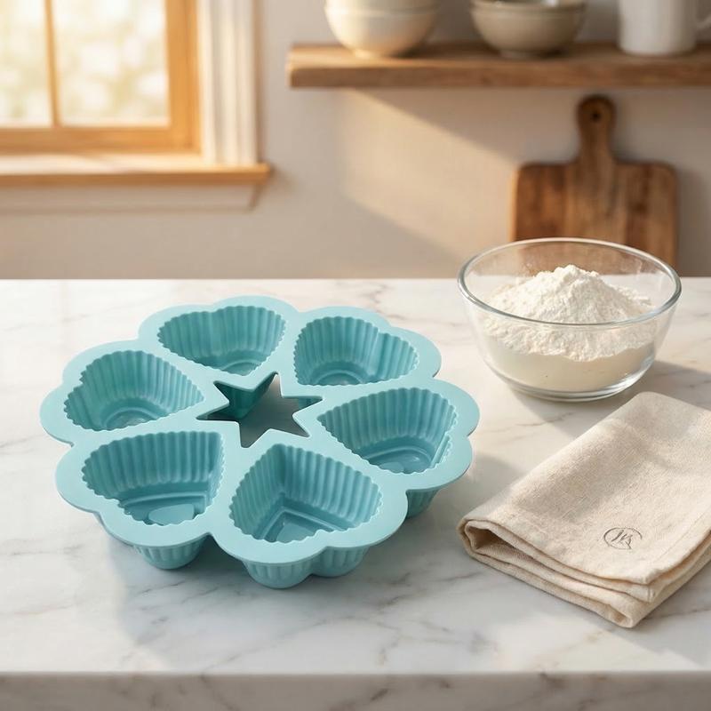 Kitchen Essentials Baking Tray - Anti-aanbak siliconen hartvormige cakevorm bakplaat voor