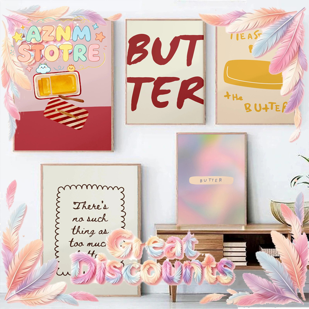 Kitchen For Baking - 1 stuk Boterposter Minimalistische Keuken Decoratie