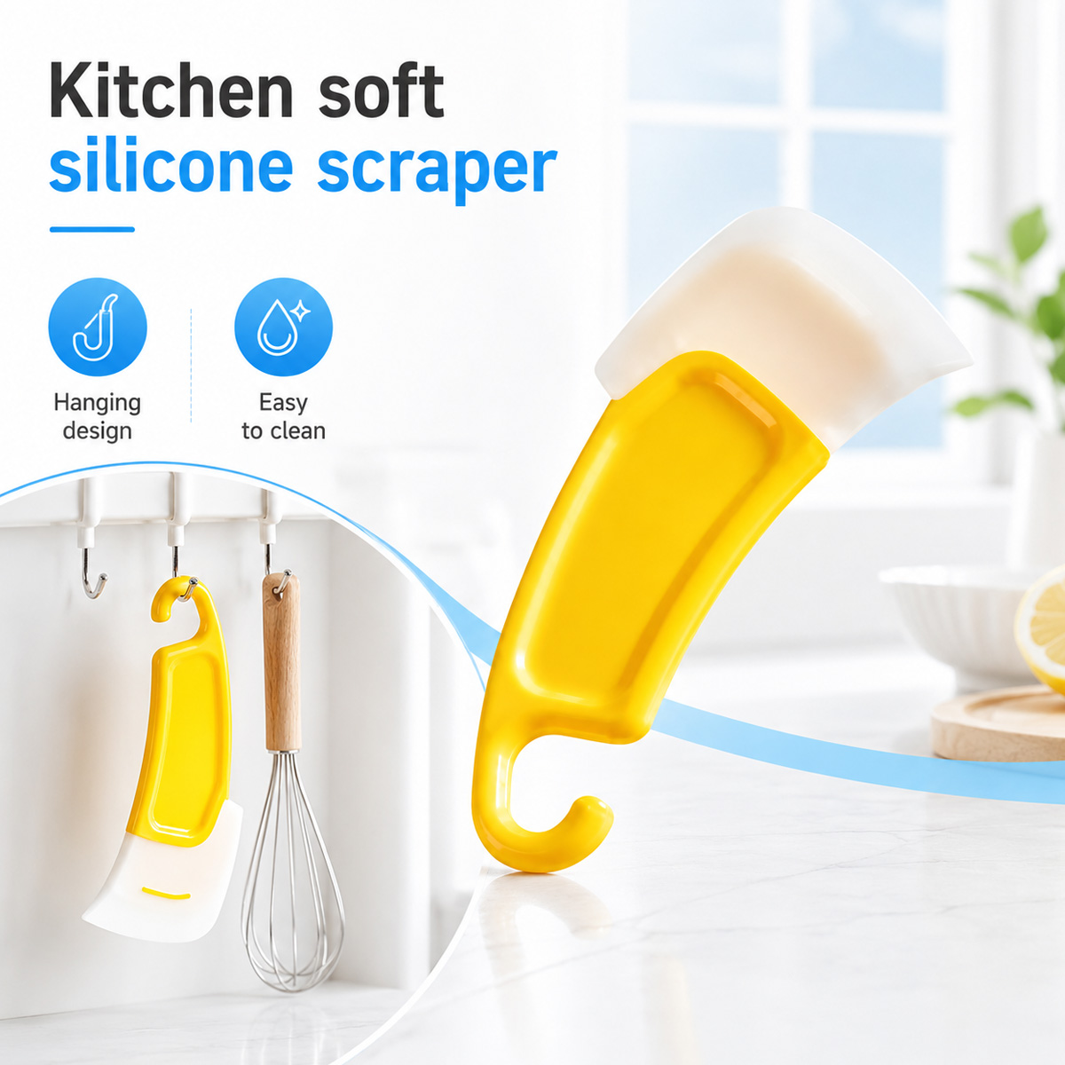 Kitchen Baking Brush - Keukenschraper Reinigingsschraper met zacht mes Schraperborstel