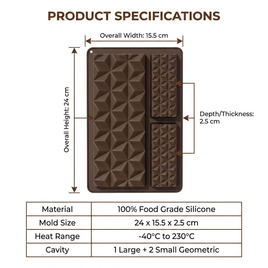 2-in-1 siliconen chocoladereep - Kitchen Baking Molds recensie en prijs