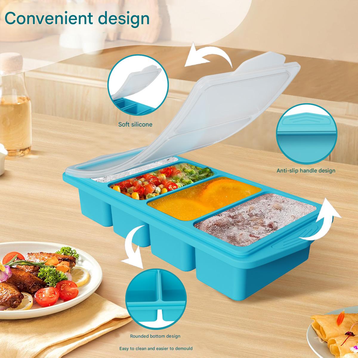 Grote siliconen ijsblokjesvorm - Kitchen Baking Storage Containers recensie en prijs