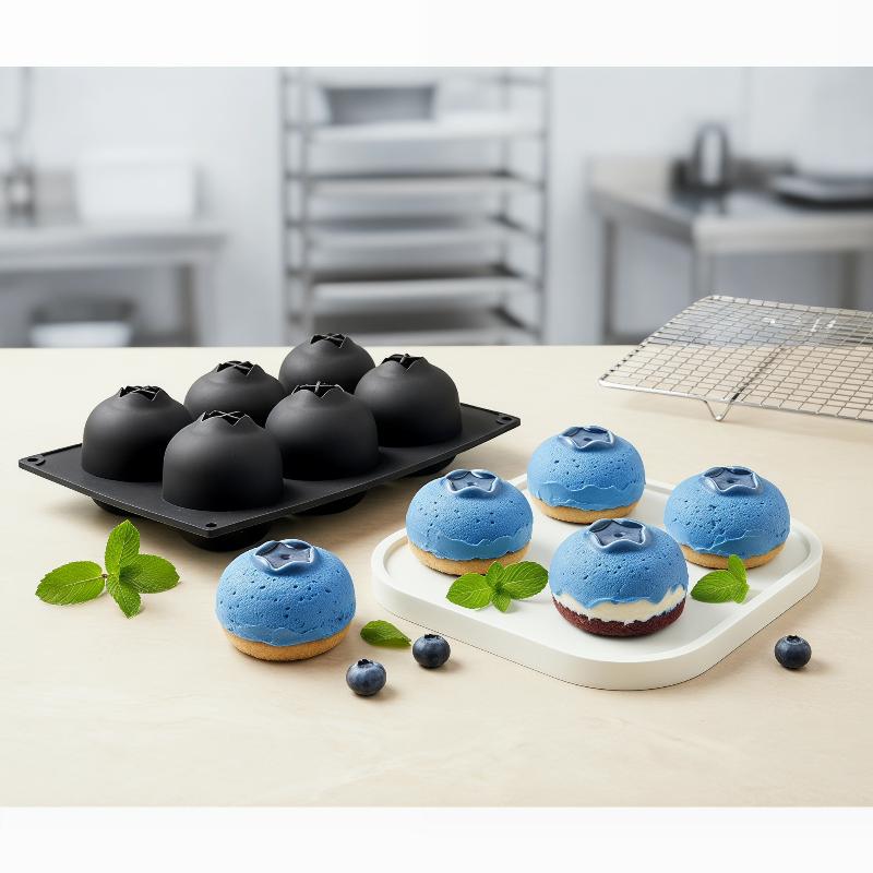6-delige siliconen mal in de v - Kitchen Baking Molds recensie en prijs
