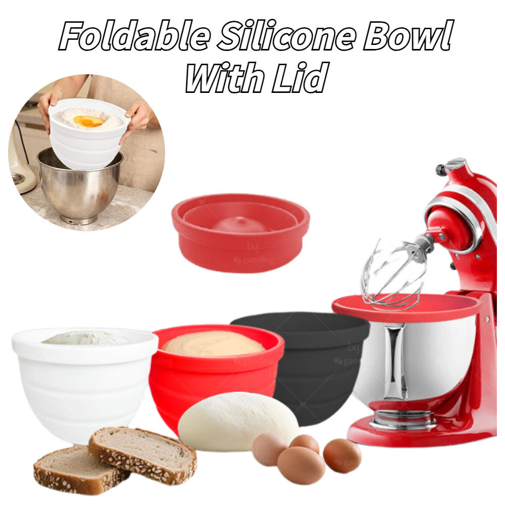 Opvouwbare siliconenkom met de - Kitchen Aid Baking Lid recensie en prijs