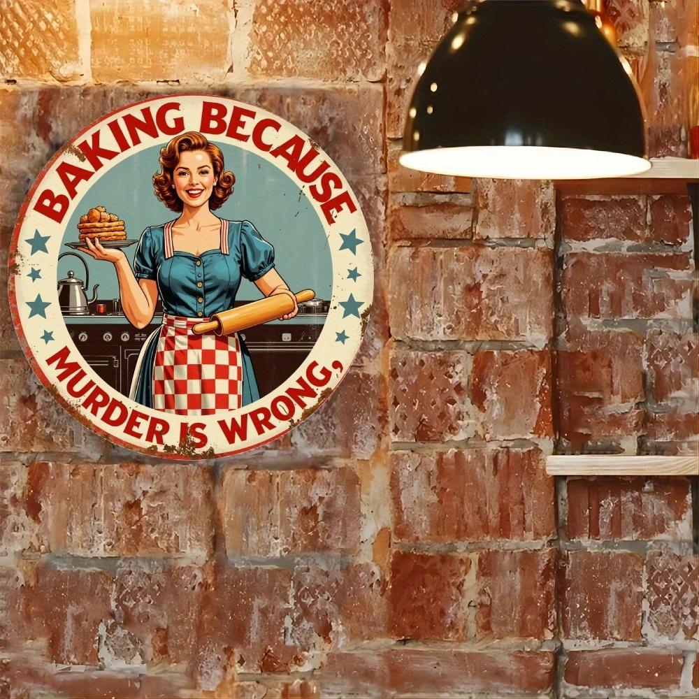 Vintage aluminium rond bord me - Kitchen Baking Quotes recensie en prijs