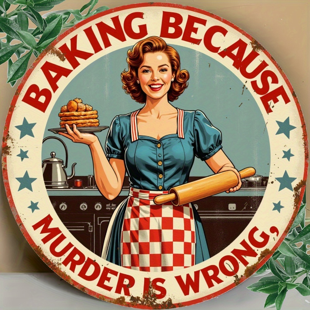 Vintage aluminium rond bord me - Kitchen Baking Quotes recensie en prijs
