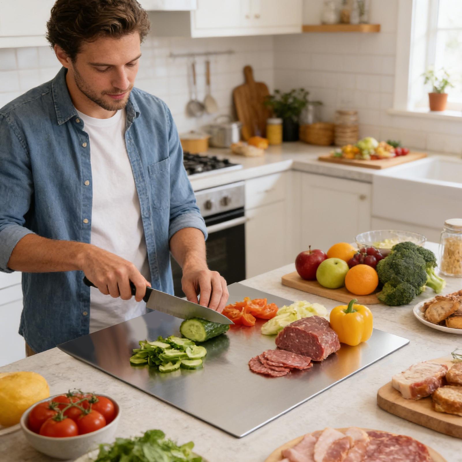 Roestvrijstalen snijplank met  - Kitchen For Baking recensie en prijs