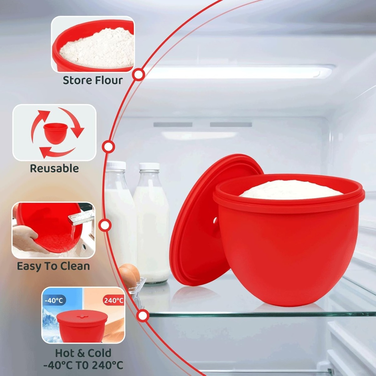 Siliconen mixerkomvoering met  - Kitchen Aid Baking Lid recensie en prijs