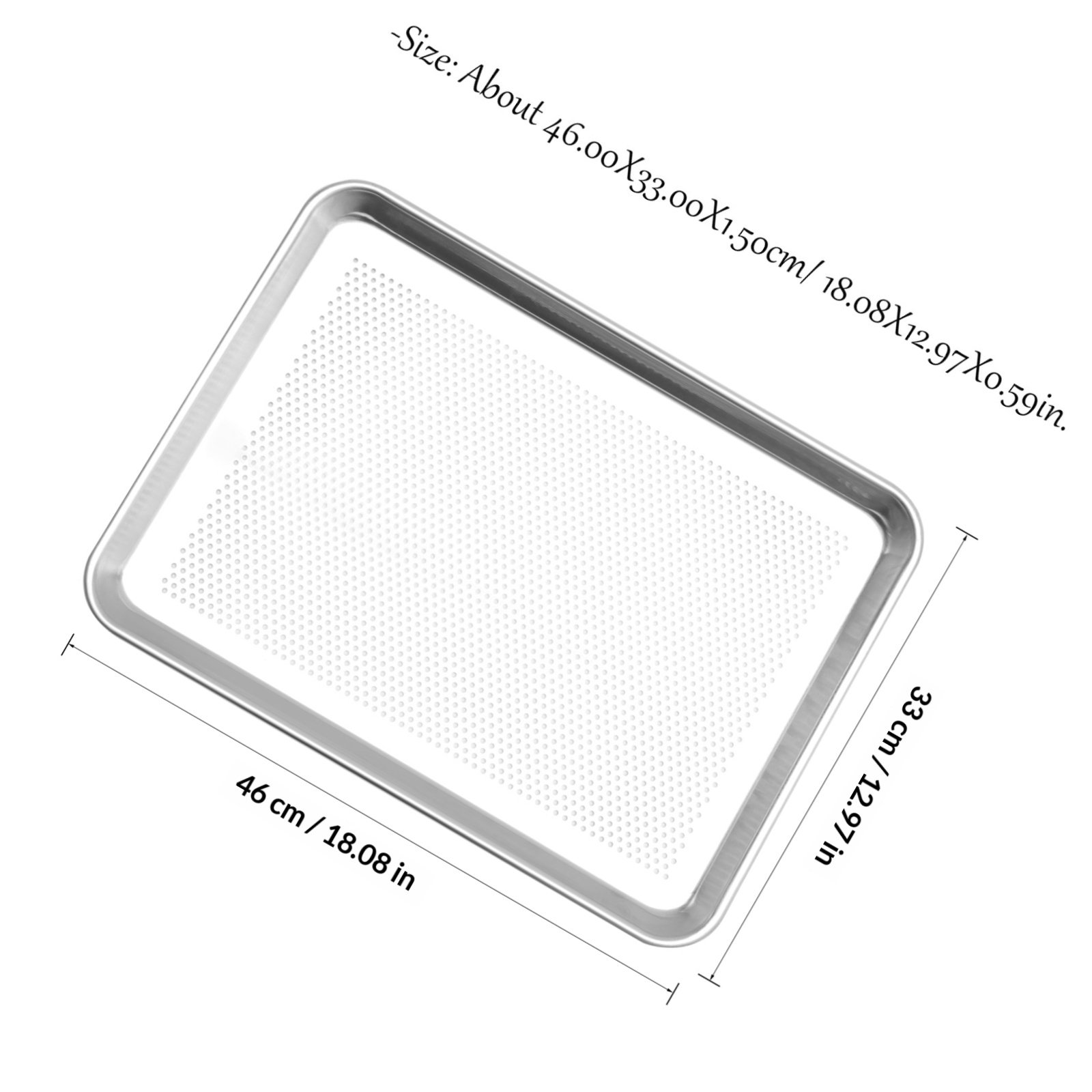 1 Stuks Roestvrije Aluminiumle - Kitchen Essentials Baking Tray recensie en prijs