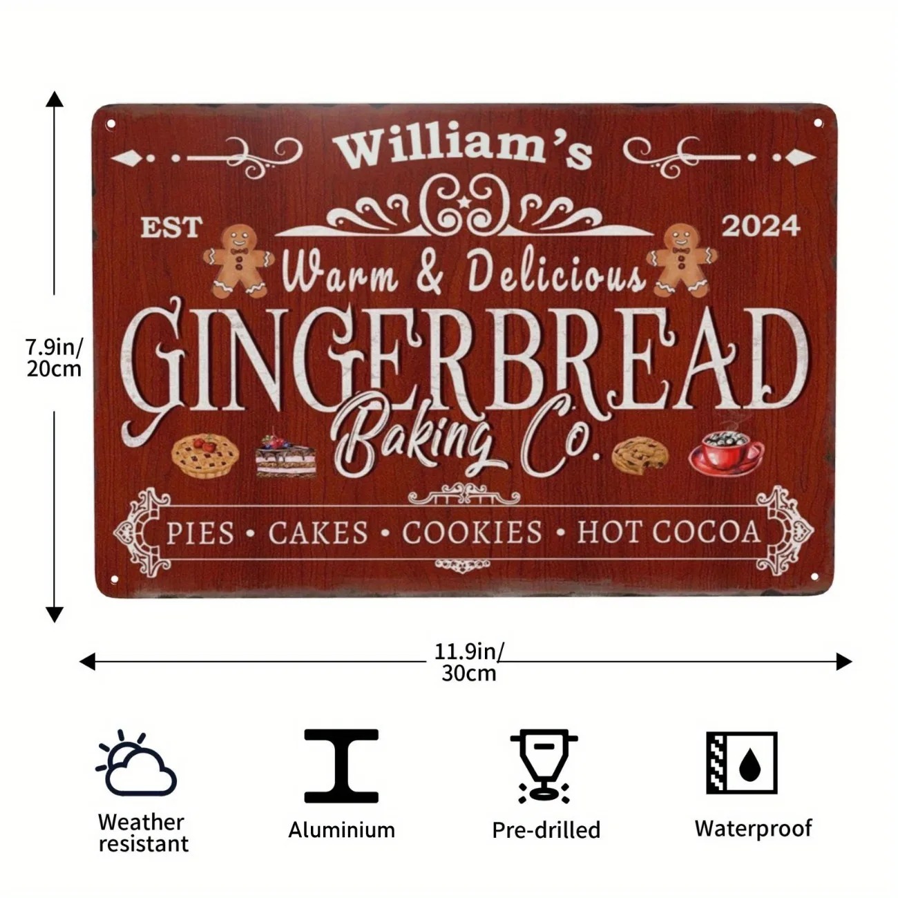 1pc Gepersonaliseerde Gingerbr - Kitchen For Baking recensie en prijs