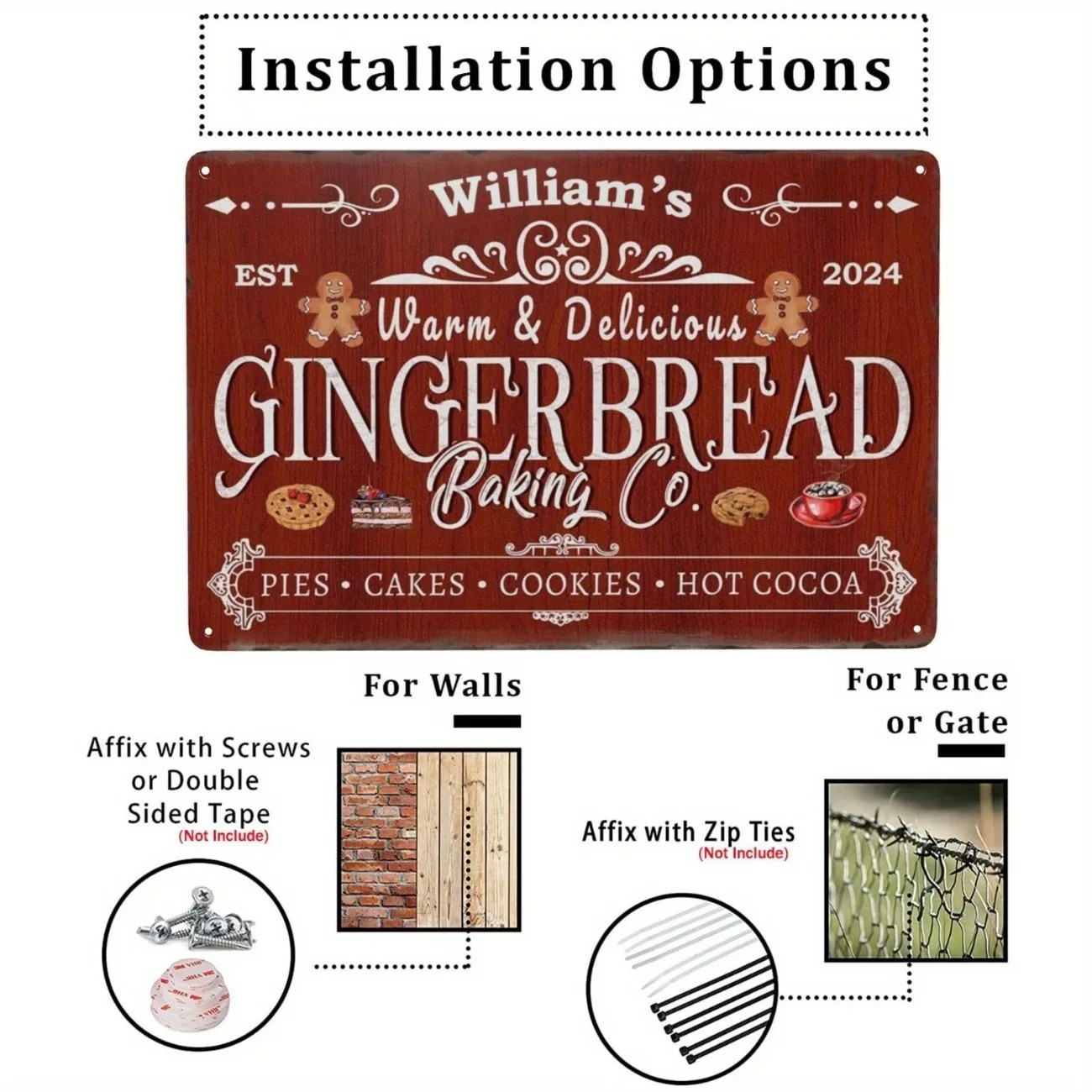 1pc Gepersonaliseerde Gingerbr - Kitchen For Baking recensie en prijs