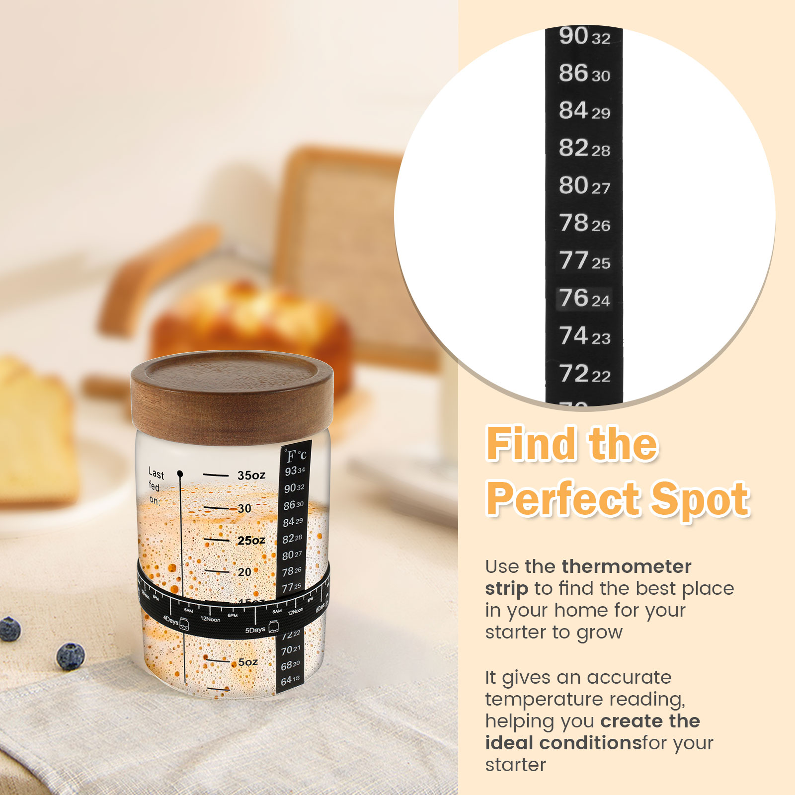 Zuurdesem Starterpot Kit 1000M - Kitchen Baking Storage Containers recensie en prijs