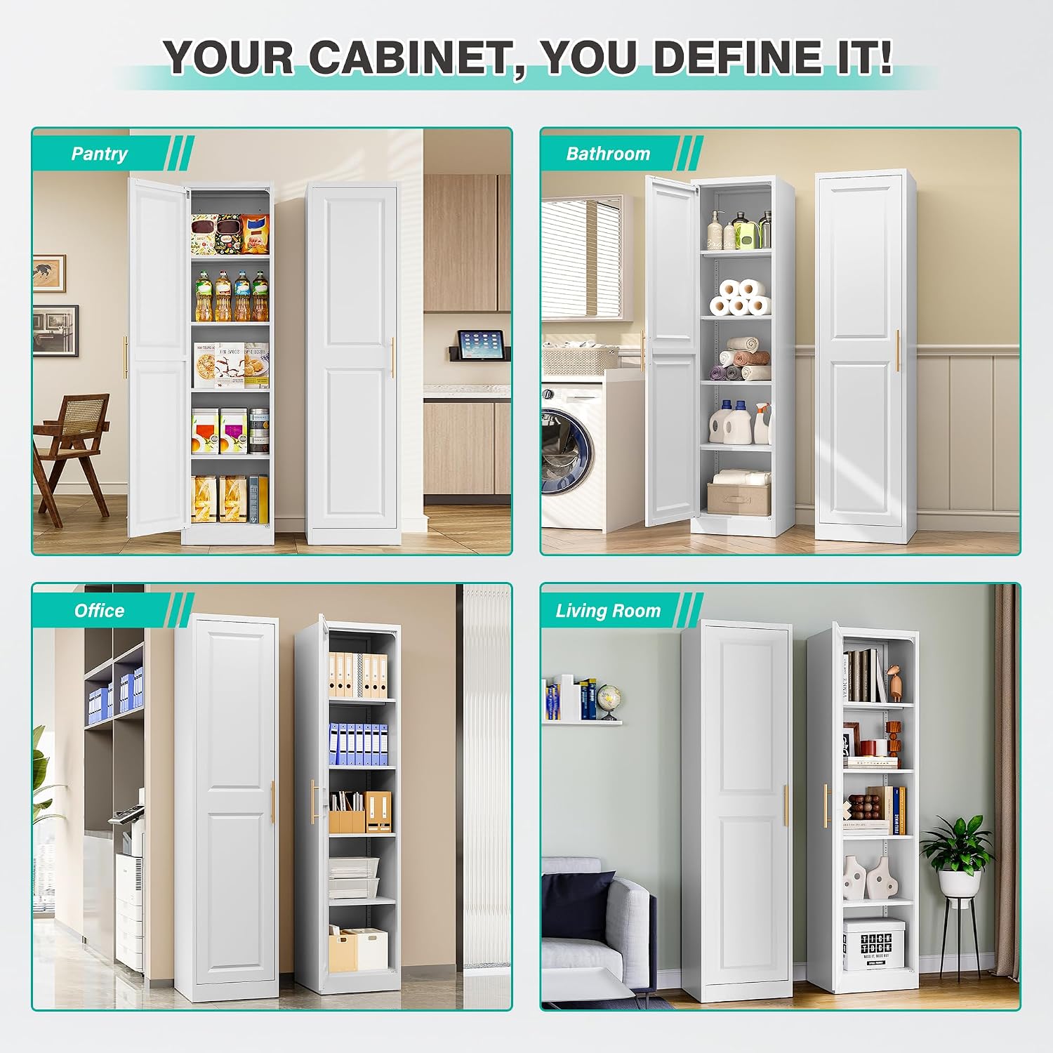 Hoge, smalle opbergkast met éé - Kitchen Baking Storage recensie en prijs