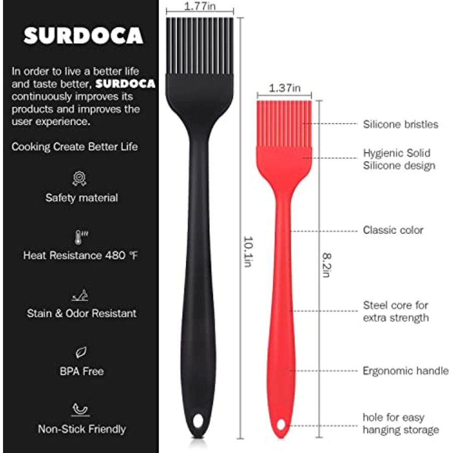 Silicone bakkwast - 2 stuks 10 - Kitchen Baking Brush recensie en prijs
