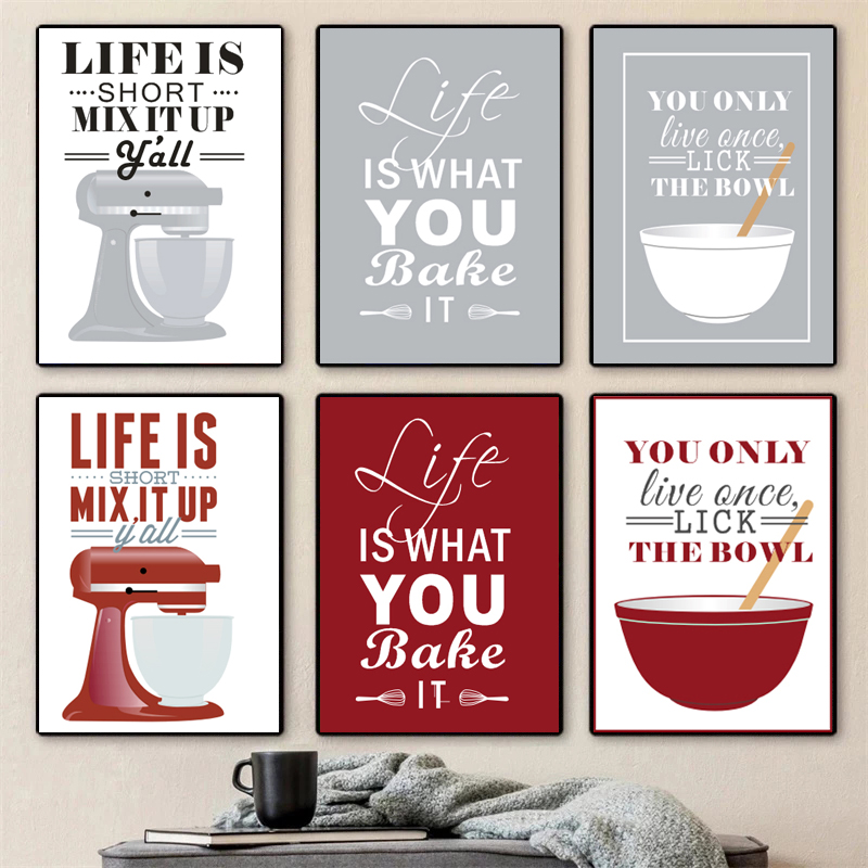 Wall Art Canvas Schilderijen N - Kitchen Baking Quotes recensie en prijs