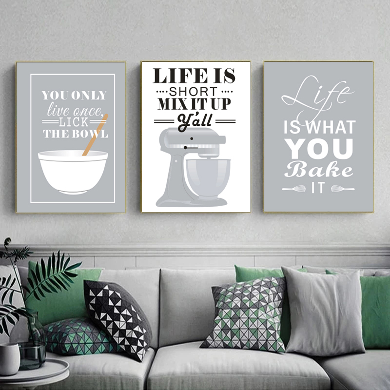 Wall Art Canvas Schilderijen N - Kitchen Baking Quotes recensie en prijs