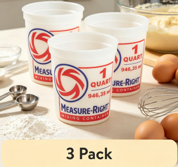 Ronde plastic mengbeker 1 kwar - Kitchen For Baking recensie en prijs